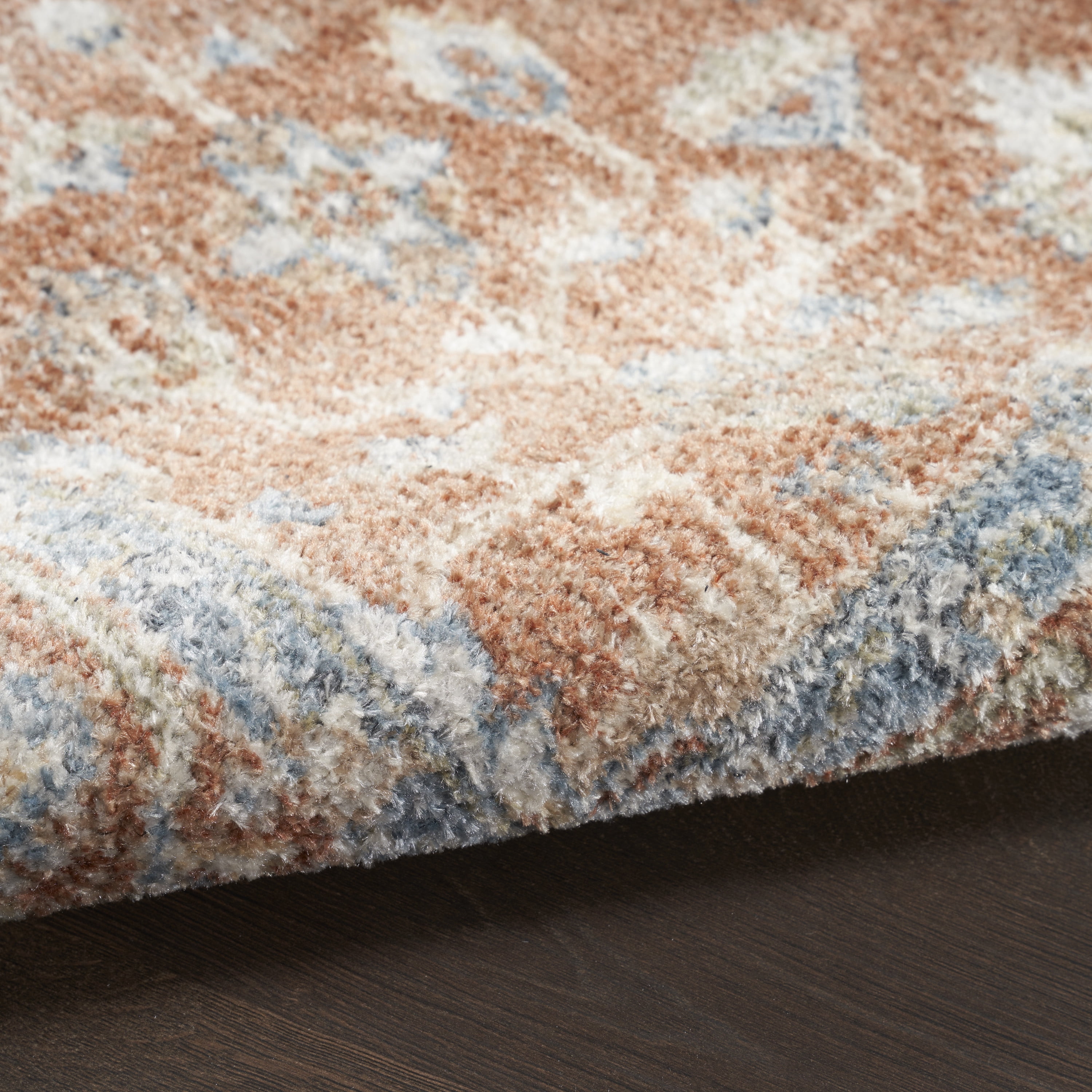 Nourison Astra Machine Washable Persian Denim Multi 2'2" x 12' Area Rug (2x12)