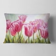 thumbnail image 2 of Designart Tulips in a Row - Floral Throw Pillow - 12x20, 2 of 5