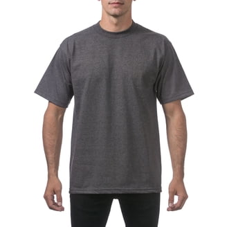 Pro Club Men's Premium Lightweight Ringspun Cotton T-Shirt - Black, Slim Fit, 5X-Large