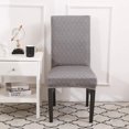 thumbnail image 4 of Stretchy Dining Chair Covers Set of 2, Elastic Kitchen Chair Slipcovers Removable Protective Cover Nonslip for Hotel Dining Room Ceremony Banquet Wedding Party (2 Pack, Grey-BTC06), 4 of 8