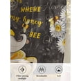 thumbnail image 6 of Sheer Curtains 96 Inches Long 2 Panels Set for Living Room, Yellow Gnomes Semi Sheer Curtains for Windows, Bee Daisy Honey Vintage Voile Window Treatments Rod Pocket Curtain, 6 of 7