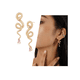 thumbnail image 1 of Aretes Xtellar Pendientes Serpiente Larga Rosa - Dorado 18k, 1 of 4