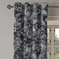 thumbnail image 3 of Ambesonne Botanical Grommet Curtain, Pattern Clematis Flowers, 50"x84", Charcoal Grey Pale Grey, 3 of 5