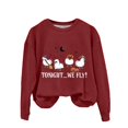 thumbnail image 3 of YVNAURA Women's “Ladies Tonight WE FLY” Letter Print Hoodie Oversized Witch Halloween Pullover Sweatshirt Hocus Pocus Graphic Top for Spooky Season Party Daily Wear 1 Pack, Wine,S, 3 of 3