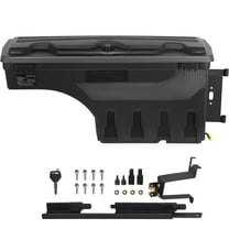 KFFKFF Truck Bed Storage Box, Lockable Lid, 6.6 Gal/20 L Waterproof ABS Wheel Well Tool Box, Compatible with Chevrolet Silverado 1500 GMC Sierra 1500 2019-2021, Black, Passenger Side