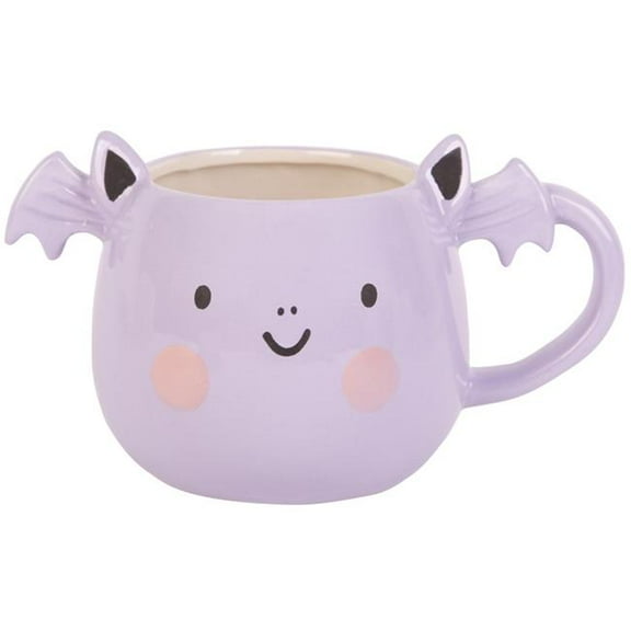 Home Essentials & Beyond 92144 19 oz Purple Bat Face Mug for Unisex