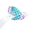 Iridescent White/Clear, variant on Shock Doctor, Bolt Lip Guard, One Size Fits All, Columbia Blue