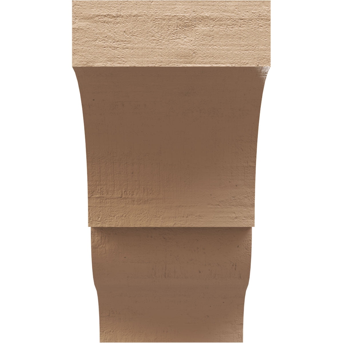 5"W x 10"D x 10"H Classic Asheboro Rough Cedar Woodgrain TimberThane Corbel, Primed Tan