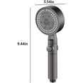 thumbnail image 2 of Portable Bathroom 8 Spray Mode ABS Detachable Handheld Shower Head Shower Sprinkler Water Saving Sprayer Shower Sprayer BLACK, 2 of 8