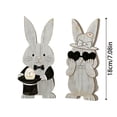 thumbnail image 3 of TIELUTT Adorable Rabbit Figurine Desktop Cartoon Animal Sculpture Cute Bunny Ornament for Random Ornament Assortment Christmas Ornament Fancy Christmas Ornament Snowflake Complete Ornament Set Postal, 3 of 5