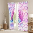 thumbnail image 3 of Manfei Child Teens Kawaii Mermaid Princess Black Out Curtains,Cartoon Animal Curtains Pack of 2 (42x63 Each),Dreamy Gradient Bedroom Curtains,Microfiber Bedroom Decor, 3 of 6