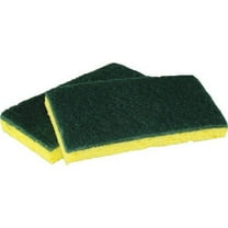 Impact Products Cellulose Scrubber Sponge 0.9" Height x 3.2" Width x 6.3" Length - 5/Pack - Cellulose - Yellow, Green