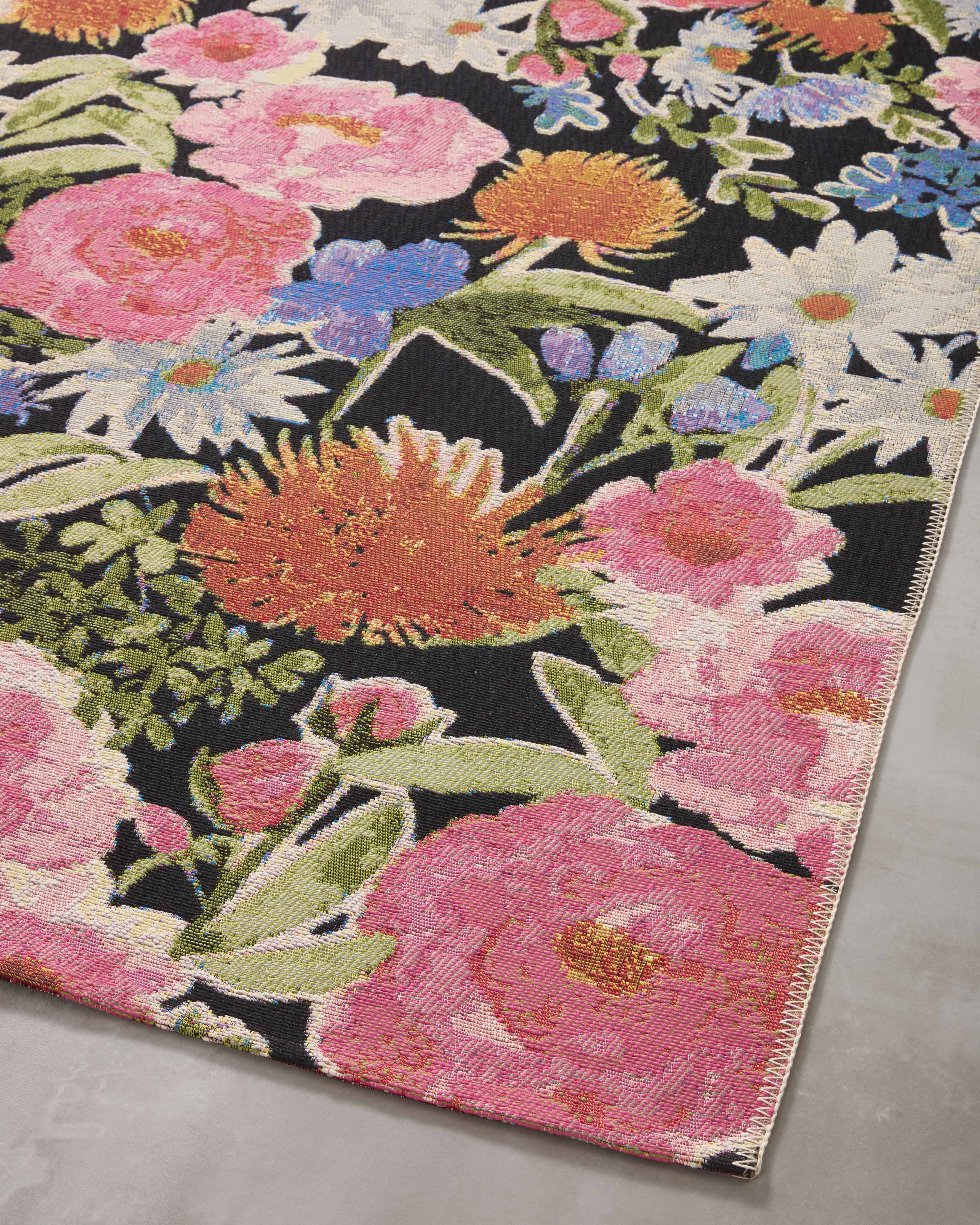 Loloi Botanical Black / Multi 7'-10" x 11'-2" Area Rug