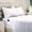 White, variant on Queen Size Sheet Set,Soft Microfiber 4 Piece Hotel Luxury Bed Sheets with Deep Pockets, Embroidered Pillow Case,Side Storage Pocket Fitted Sheet, Flat Sheet (White)