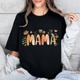 thumbnail image 5 of Mother's Day Gift Women's Tees Mom Flower Print Short Sleeve Graphic T-Shirt Summer Casual Crew Neck Tops (L, Black), 5 of 7