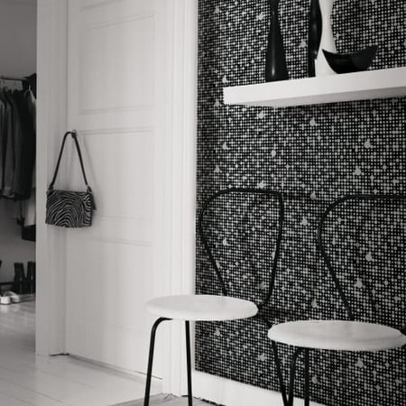 Optical Dots Wallpaper - RoomMates Black Polka Dot Peel & Stick Wallpaper