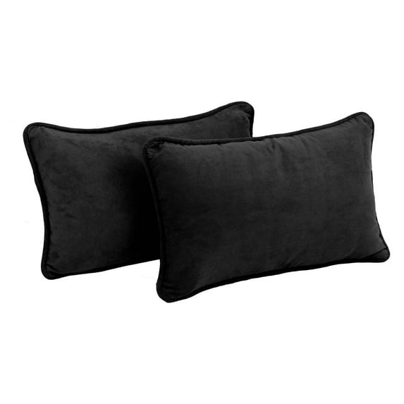 Blazing Needles Microsuede 20 x 12 in. Rectangle Decorative Throw Pillows - Set of 2