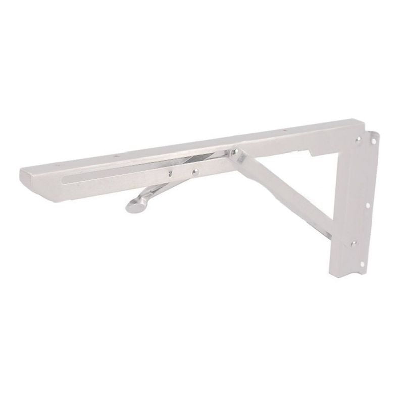 Polished 304 SS Wall Mounted Folding Shelf Bracket Support for Table Bench Desk 