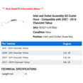 thumbnail image 2 of Inlet and Outlet Assembly Oil Cooler Hose - Compatible with 2007 - 2014 Chevy Tahoe 2008 2009 2010 2011 2012 2013, 2 of 2