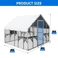 thumbnail image 2 of Dextrus 94" Large Outdoor Cat Cage, Weatherproof Metal Cat Enclosure with Roof, Multi-Level Cat Catio with 7 Platforms, 2 Resting Boxes and Cat Hammock Bed, Silver, 2 of 10