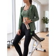 thumbnail image 2 of MOJOGO Workout Set for Women Summer Gym Outfit Hoodie Racerback Bra Top Shorts Leggings Yoga Clothes 5 PCS Exercise Athletic Outfits Set L, 2 of 10