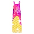 thumbnail image 6 of Tfken Graphic Overalls For Girls Summer Sleeveless Comfy Casual Jumpsuit With Pockets Daily Wear Children Trendy Clothes Size 5-6 Years Pink, 6 of 6
