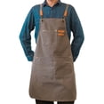 thumbnail image 1 of Delantal de bolsillo grande con correa para el hombro, delantal de cocina para cocinar, hornear, restaurante, ropa de trabajo, 1 of 7