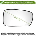 thumbnail image 2 of Reemplazo de cristal de espejo No.8760738100 de Unique Bargains para Hyundai Sonata 1999-2005 Lado Izquierdo 1 Pc Convexo Calentado, 2 of 6
