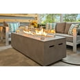 thumbnail image 3 of 60" Rectangular Concrete Smokeless Fire Pit for Patio, Table with Glass Guard and Crystals in Gray (Amber), 3 of 8