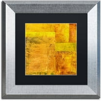 Trademark Fine Art "Essence of Yellow 2" Canvas Art by Michelle Calkins, Black Matte, Silver Frame