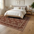 thumbnail image 3 of ODIKA Vintage Aged Deep Cream Tone Botanical Distressed Ornamental for Queen Size Bedroom, Under Bed, Master Suite, Foldable Easy Care, 3 of 7