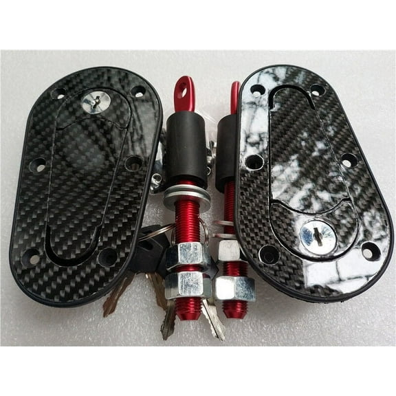 Racing Car Carbon Fiber / Normal Hood Pin Flush Mount latch Lock With / No Keys