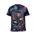 thumbnail image 2 of LAOLIUSN America 250th Anniversary Shirt, USA 250 Years of Freedom 1776-2026 Patriotic Eagle T-Shirt, Soft Stretch Commemorative Graphic Tee, S-4XL, 2 of 7