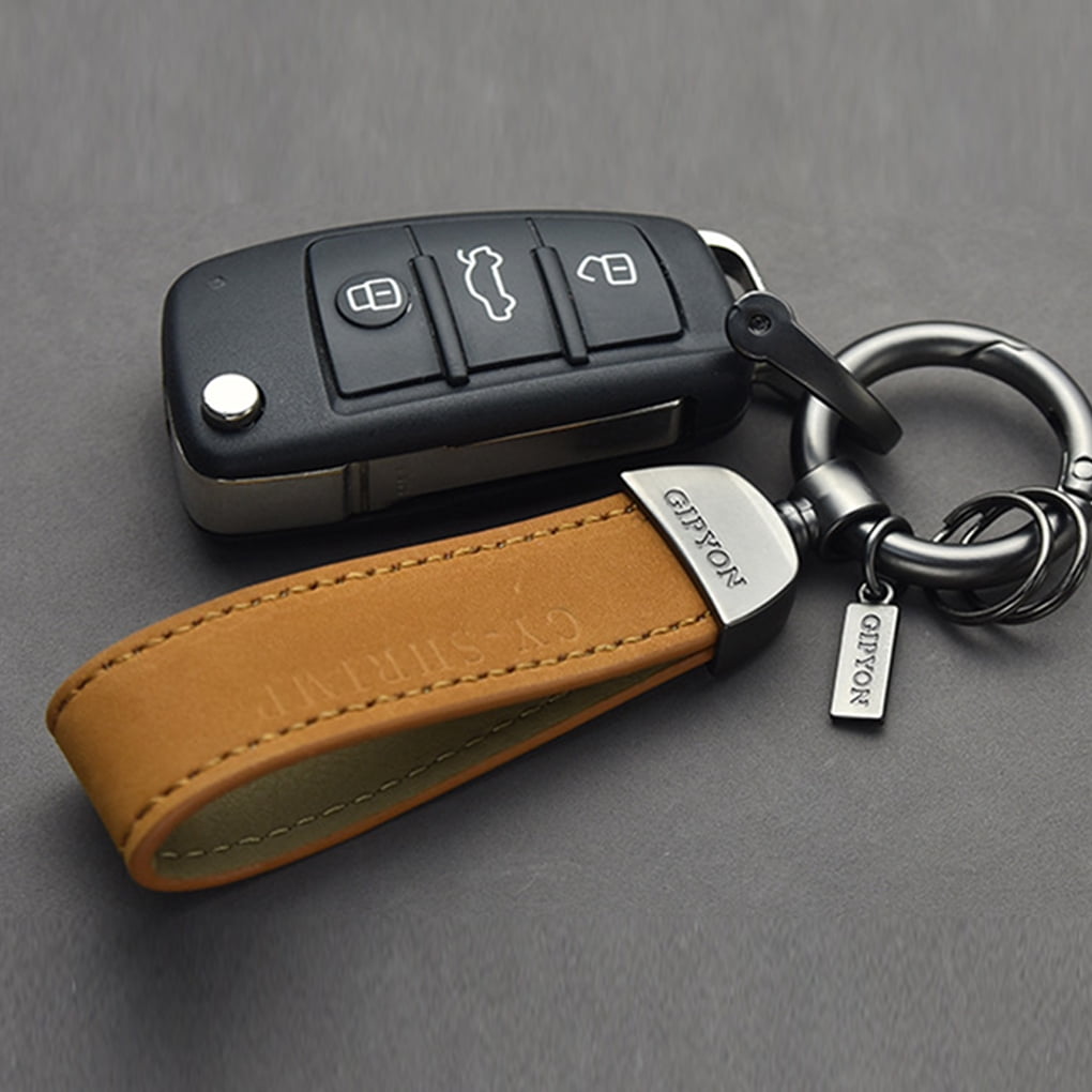 thinsony Luxury Leather Lanyard Keychain Car Key Ring Holder Wear
