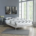 thumbnail image 2 of Modern Contemporary Urban Design Bedroom Queen Size Platform Bed Frame, Grey Gray, Metal Steel, 2 of 5