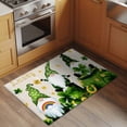 thumbnail image 3 of Rectangle Area Rug 2x3ft, St. Patrick's Day Shamrock Retro Linen Non-Shedding Washable Area Rug, Farmhouse Gnome Non Slip Low-Profile Rugs for Living Room, Bedroom Dining Room, 3 of 9