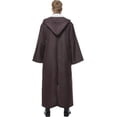 thumbnail image 6 of Hooded Robe Cloak - Medieval Renaissance Wizard Monk Priest Costume, Dark Gothic Knight Cape for Halloween Cosplay, 6 of 7