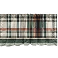 thumbnail image 5 of Ambesonne Buffalo Plaid Window Valance, Timber Classic Tartan, 42" X 12", Teal Eggshell Cinnamon, 5 of 5