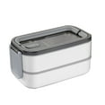 thumbnail image 4 of Heated Lunch Box 3 Layers Insulated Lunch Container Leak-Proof Thermal Bento Box Every Parts Detachable Meal Heater with Handle, 4 of 9