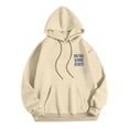 thumbnail image 5 of MHFRRA ¿conoces El Suéter con Capucha y Bolsillo de Manga Larga con Estampado de Coco de Color Sólido para Otoño E Invierno para Hombre y Mujer? Beige, 5 of 5