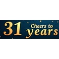 thumbnail image 5 of LUUFILx Cheers to 31 Years Celebration Banner Backdrop for Anniversary Party Decorations Champagne Glasses Theme Background Event Photography Props, 5 of 8
