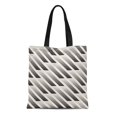 thumbnail image 1 of NUDECOR Toile Sac Fourre-Tout Rayé Ligne Demi-Teinte Gradient Effet Moderne Géométrique Treillis Épais Durable Réutilisable Épaule Sac d'Épicerie, 1 of 1