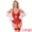 Red, variant on Women's Lingerie Set with Garter Belt Floral Bodysuit and Panties L Purple