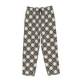 thumbnail image 6 of Uemuo Daisy Plaid Black Pattern Women's Wide Leg Palazzo Lounge Pants with Pockets Light Weight Loose Comfy Casual Pajama Pants-Medium, 6 of 9