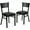 Black Vinyl Seat/Black Metal Frame, variant on Flash Furniture 2 Pk. HERCULES Series Black Grid Back Metal Restaurant Chair - Black Vinyl Seat