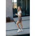 thumbnail image 5 of Cali1850 Women's High Rise Twill Cargo Shorts with Side Pockets Strap Closure, 5 of 7