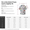 thumbnail image 6 of Uemuo Hello Pattern Cotton Linen Short Sleeve Shirts,Casual Lightweight Button Down Shirts,Vacation Beach Summer Tops-Small, 6 of 7