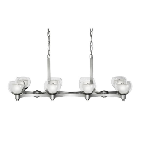 Aztec Lighting  8-light Brushed Nickel Halogen Linear Chandelier
