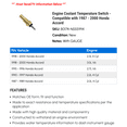 thumbnail image 2 of Engine Coolant Temperature Switch - Compatible with 1987 - 2000 Honda Accord 1988 1989 1990 1991 1992 1993 1994 1995 1996 1997 1998 1999, 2 of 2