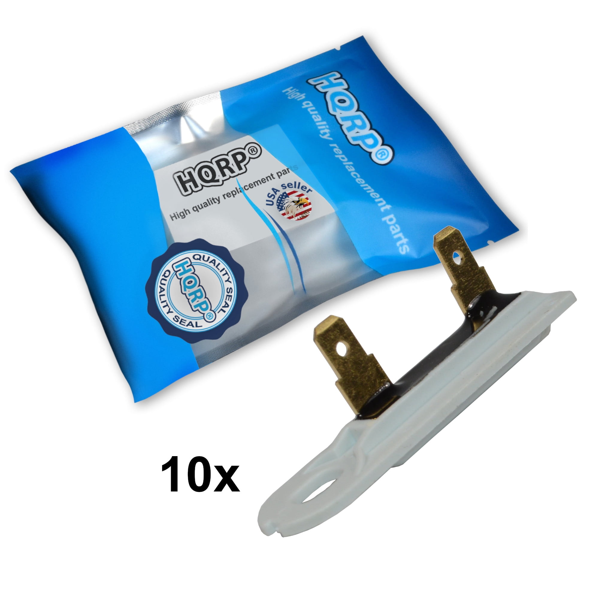 HQRP 10-Pack Thermal Fuse for Maytag 3392519 80005 3388651 ET401 6L4101091C MLG24PDAGW0 SET401 Dryer